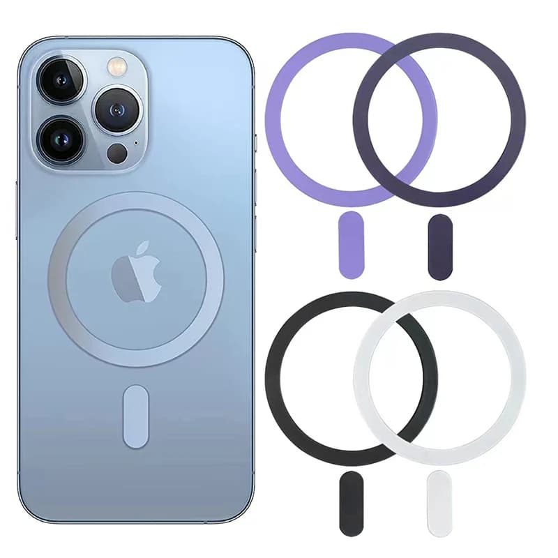 Per anello magnetico Magsafe Supporto adesivo universale in metallo Caricatore wireless Piastra metallica per supporto magnetico per telefono cellulare per auto