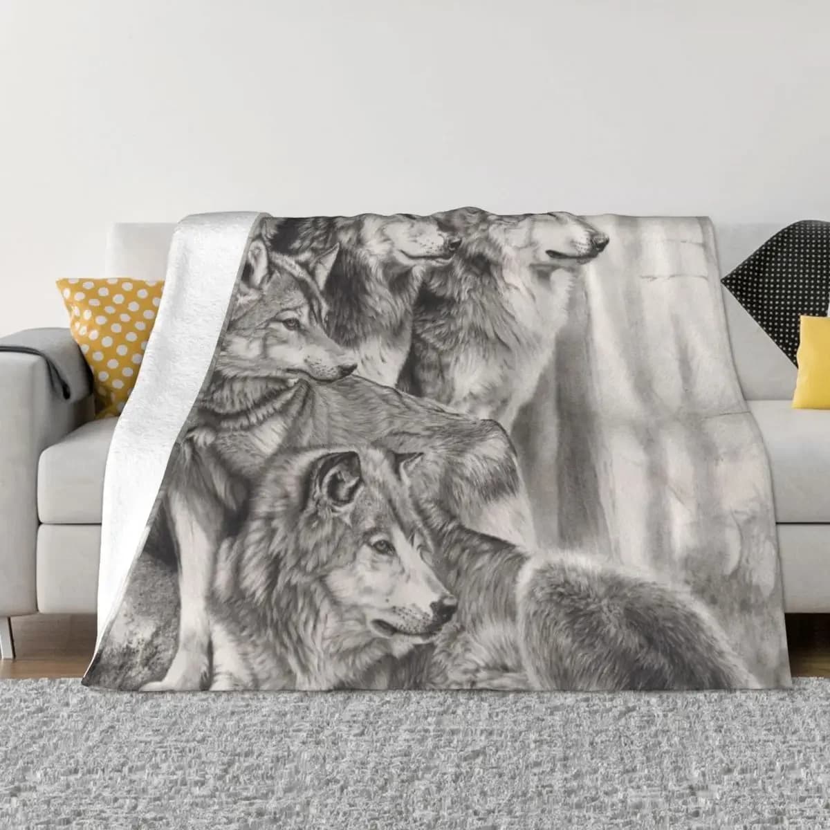 Wolf Pack coperta da tiro pesante morbida biancheria da letto grande anime divano letto coperte