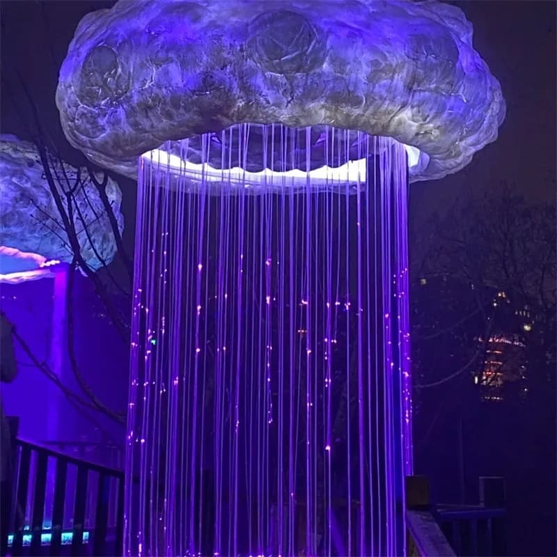 Outdoor interactive induction cloud water curtain, digital swing, circulating water not wet water curtain swing