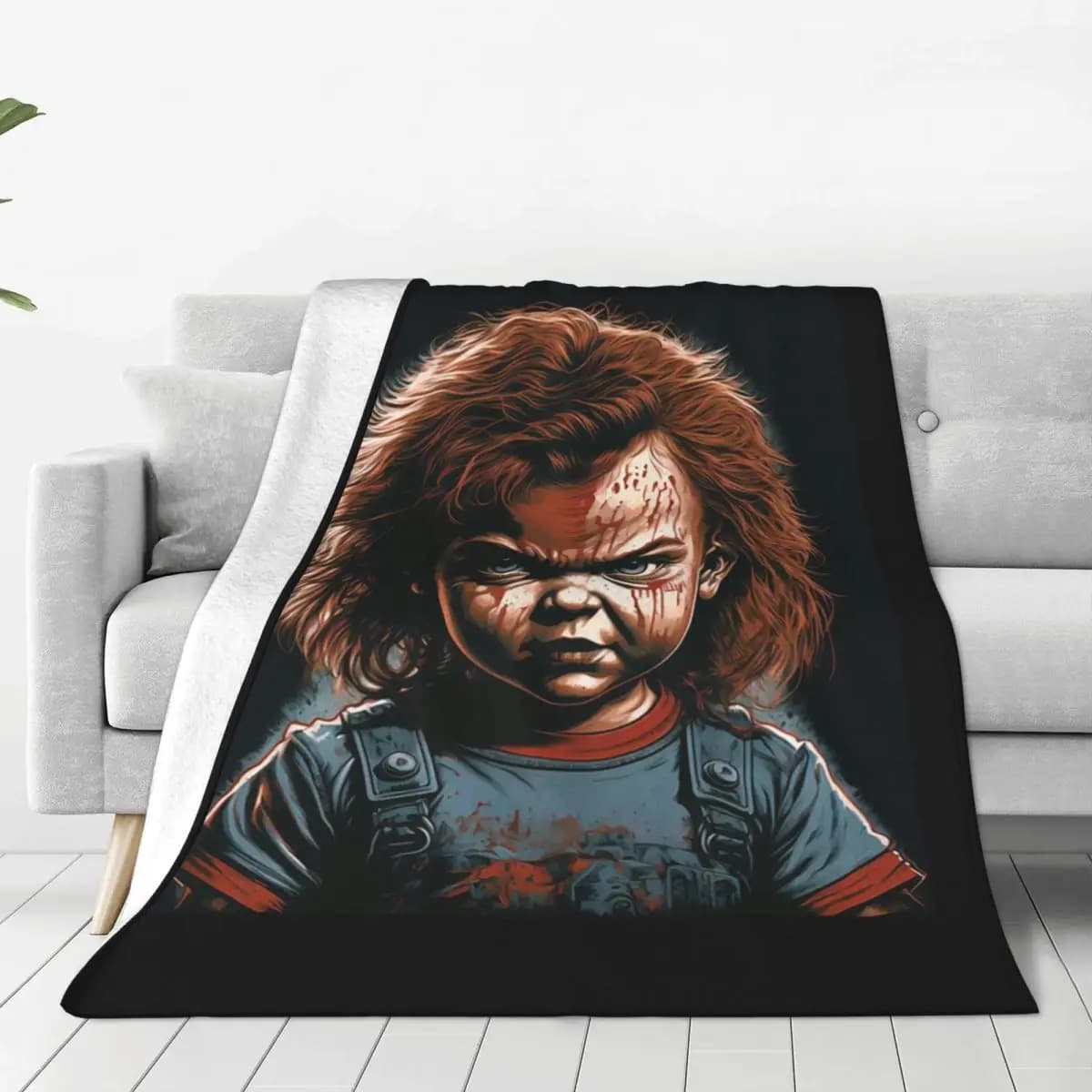 Coperte Chucky giocattolo per bambini, morbida e calda coperta in flanella, per letto, soggiorno, picnic, viaggio, divano di casa