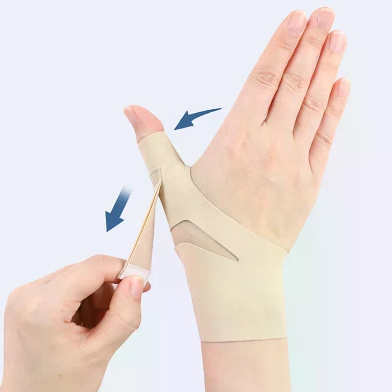 Supporto per Pollice e Polso, Stabilizzatore Antidolorifico per Mano Destra o Sinistra, Protezione Morbida a Compressione per Uomo e Donna