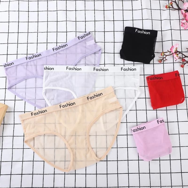 Intimo trasparente sexy da donna Mutandine senza cuciture in rete ultrasottile Lingerie senza cavallo Mutandine a triangolo trasparenti trasparenti per coppie