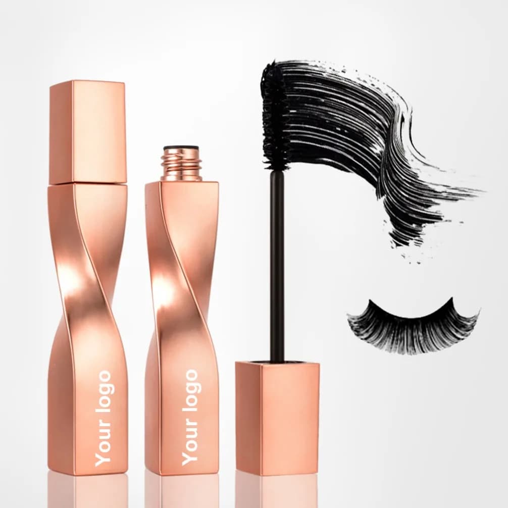 Personalized Vegan Mascara with Private Logo, Waterproof, Exterior, Incurring, Anti-sweeping, in Spiral Square Tube, Wholesale