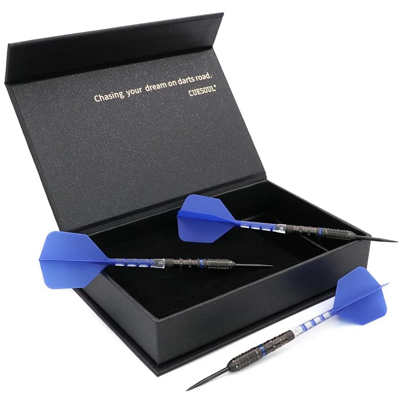 CUESOUL SUSPENSION 19/22/24g Set di freccette al tungsteno con punta morbida al 90%/punta in acciaio con volo ROST T19