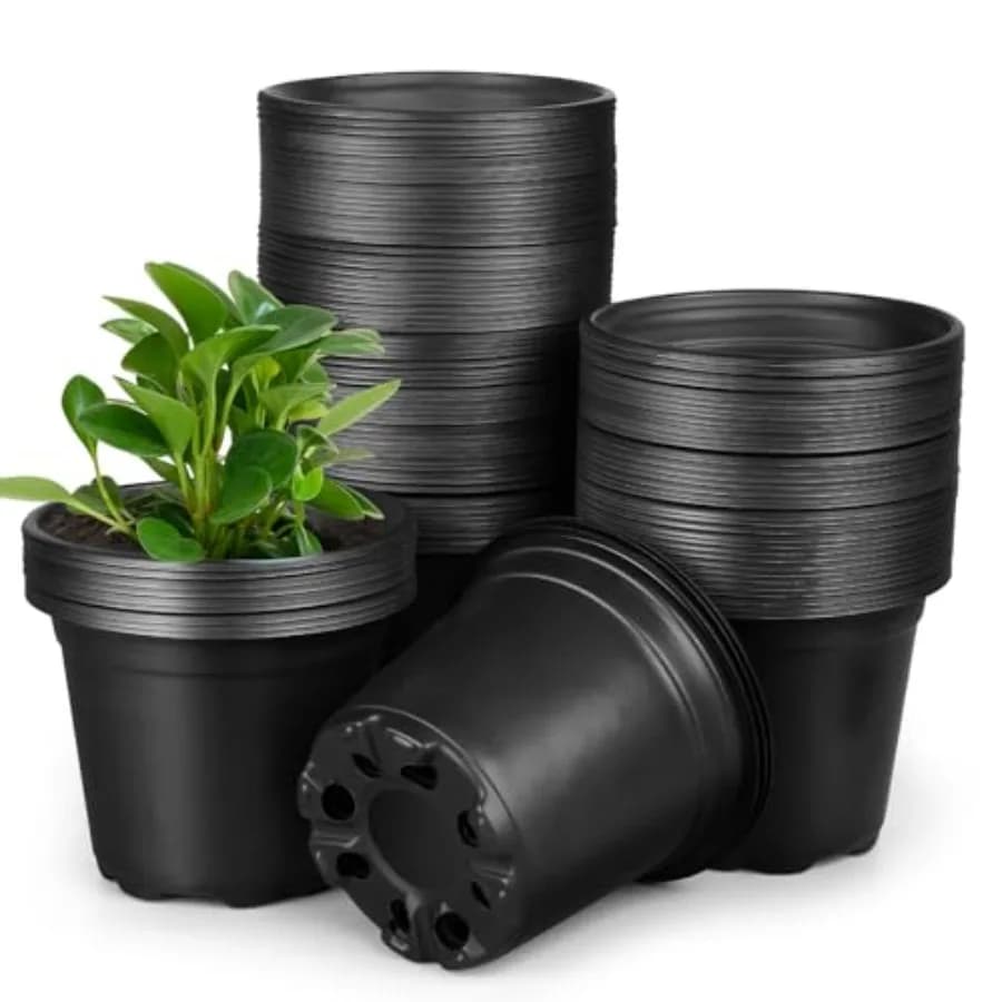 Nursery Pots, 110 Packs Plastic Plant Pot with Draage Hole, Seedling Starter Pots for Succulents