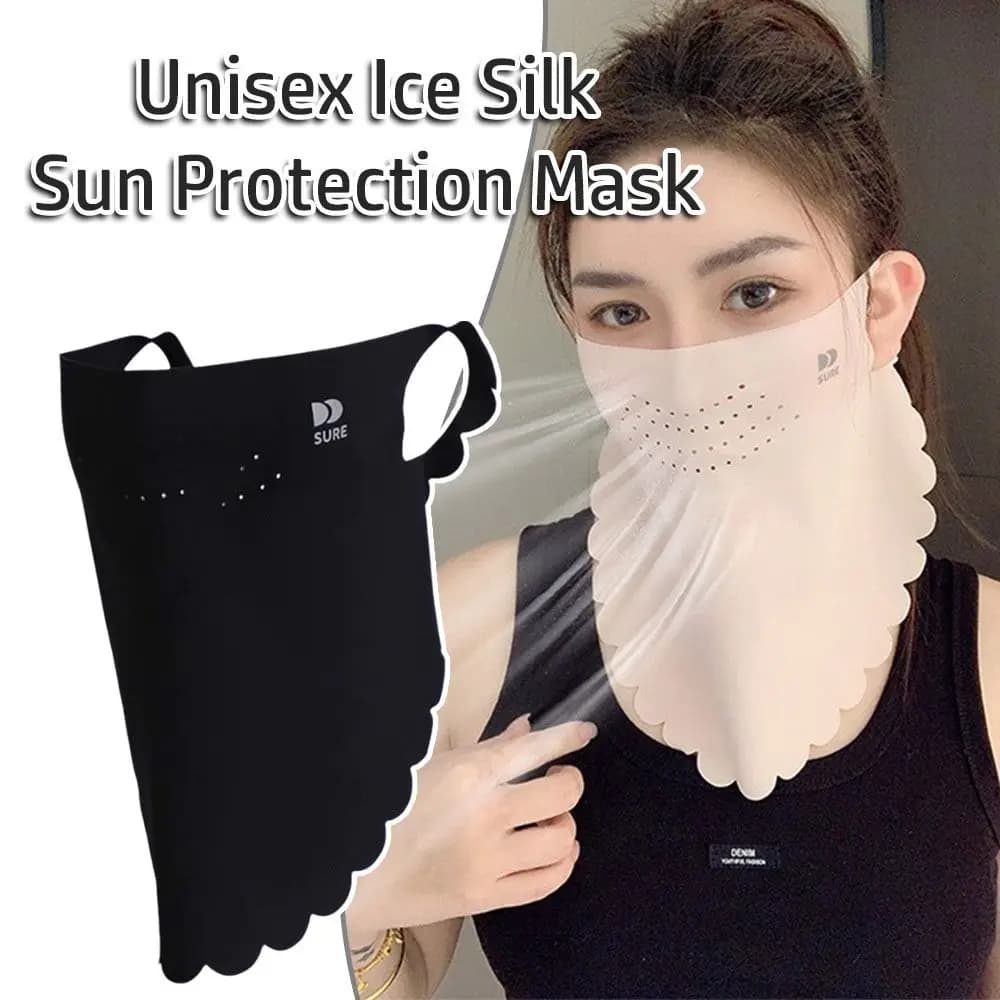 Nuova Maschera Protettiva UPF50+ Traspirante Antipolvere, Maschera Solare per il Viso, Protezione per il Collo Anti-UV, Sciarpa per Esterni