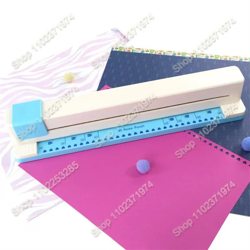 30 Perforatrici A4 B5 A5 Carta FAI DA TE Spinta A Mano Perforata Puncher Scuola di Cancelleria Sciolto Notebook Planner Punch