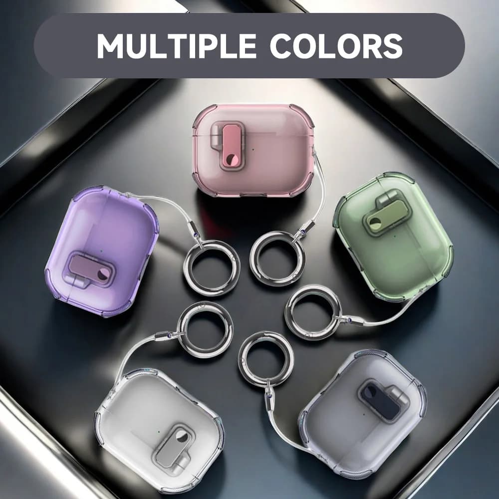 For AirPods 4 4th 3 2 1 Clear Soft TPU Earphone Case For Apple AirPods Pro 2 Pro2 Security Lock Protective Case With Lanyard