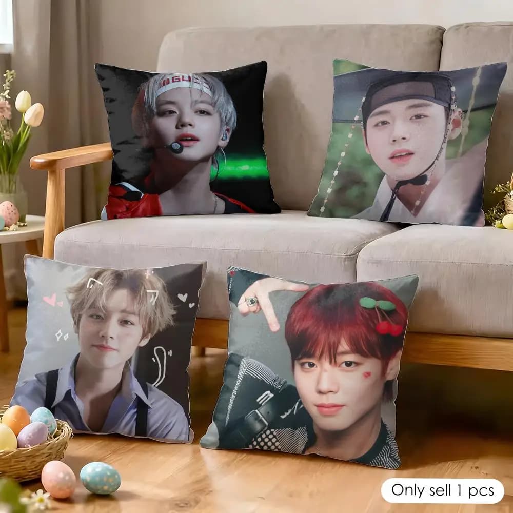 P-Park Ji-Hoon Singer Fodera per cuscino in peluche corto setoso con cerniera invisibile, antipolvere, per divano, per decorazioni domestiche