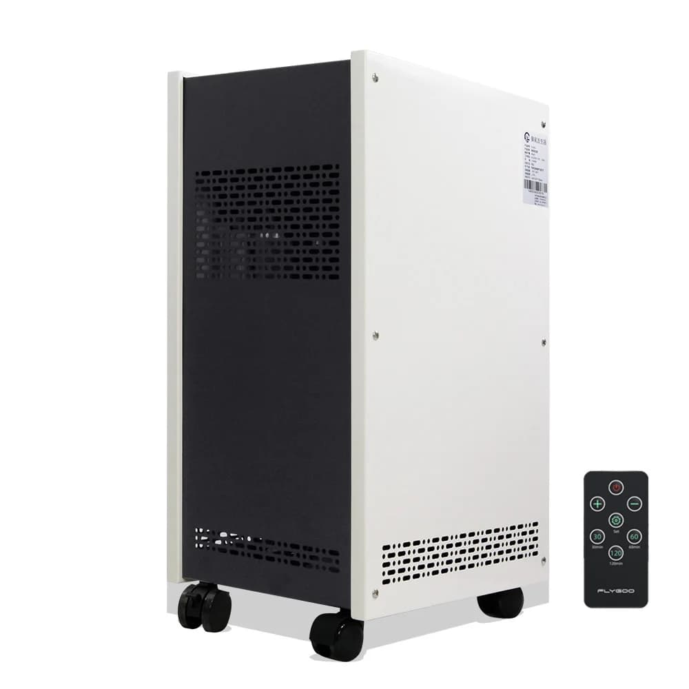 Purificatore d'aria portatile Flygoo 60G/Hr O3 con generatore di ioni negativi e ozono per camper, auto, garage e uso esterno