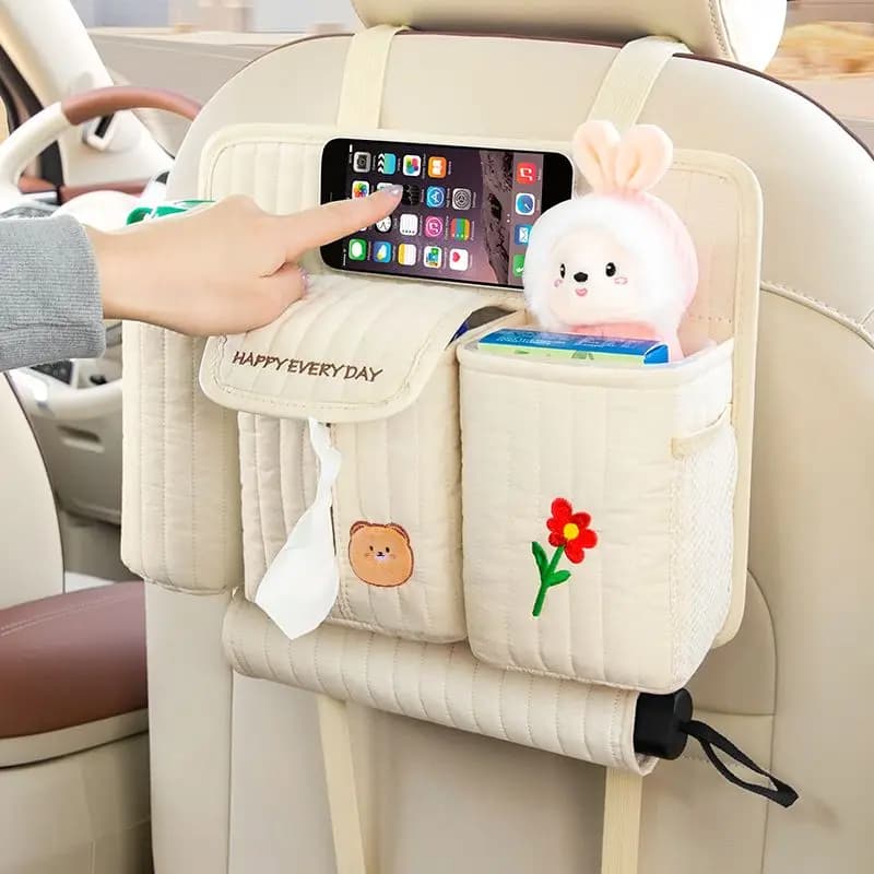 Creativo multifunzionale pattumiera per auto scatola per fazzoletti borsa portaoggetti appesa posteriore simpatico interno per auto