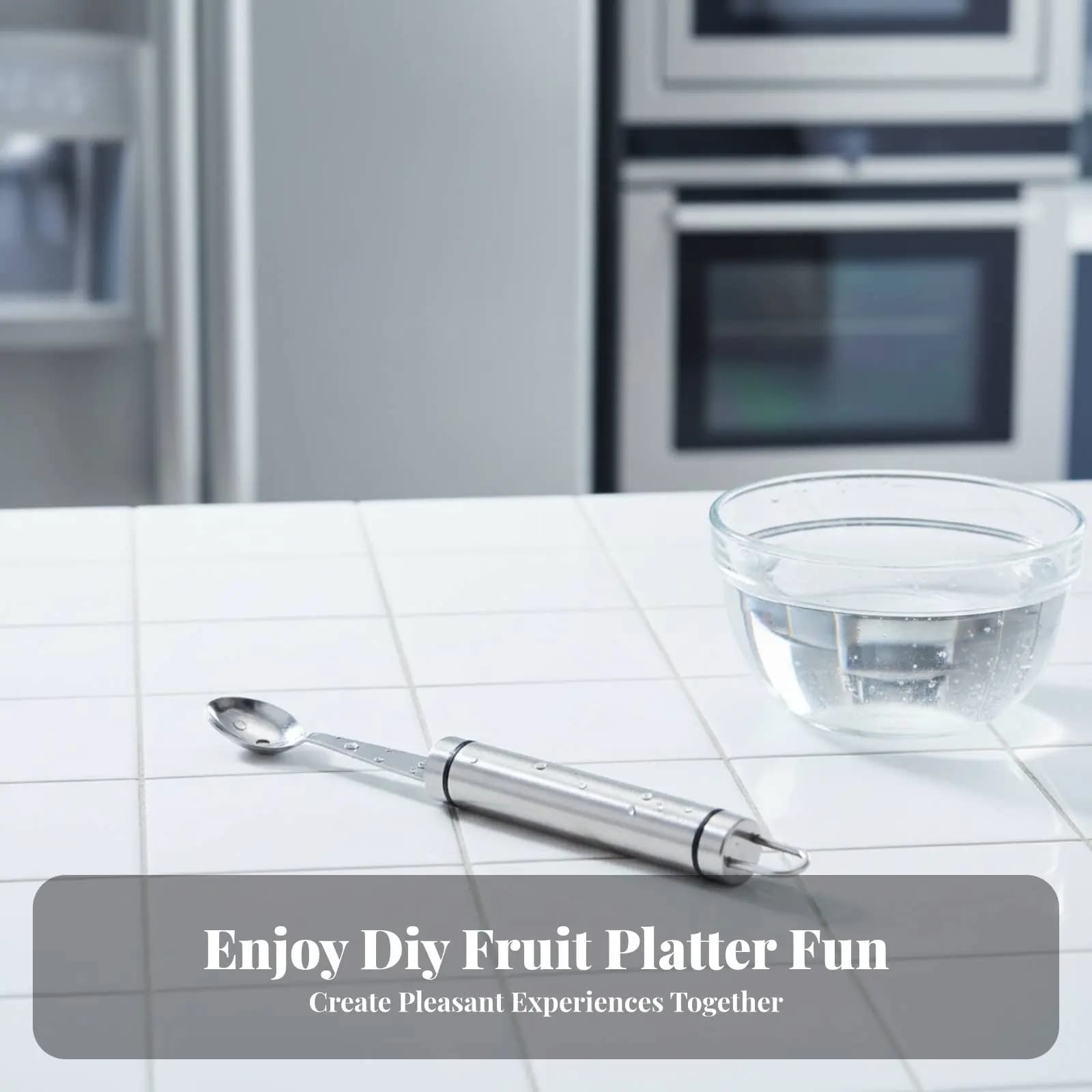 Cucchiaio per Palline di Frutta Multifunzionale in Acciaio Inox, Set di Cucchiai per Palline di Frutta in Materiale per Alimenti per Ristoranti e Bar
