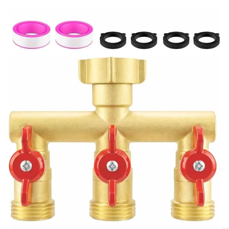 Bibb divider for 3 pressure hose Duration Solid brass Connector for garden hose for use