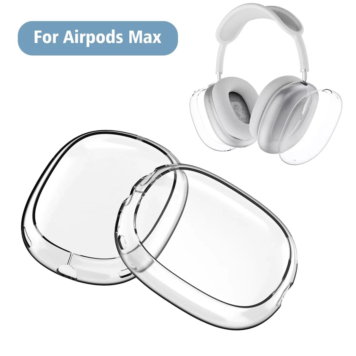 For AirPods Max Transparent case Soft TPU scratch-resistant protective case for Apple AirPods Max Headphone Accessories