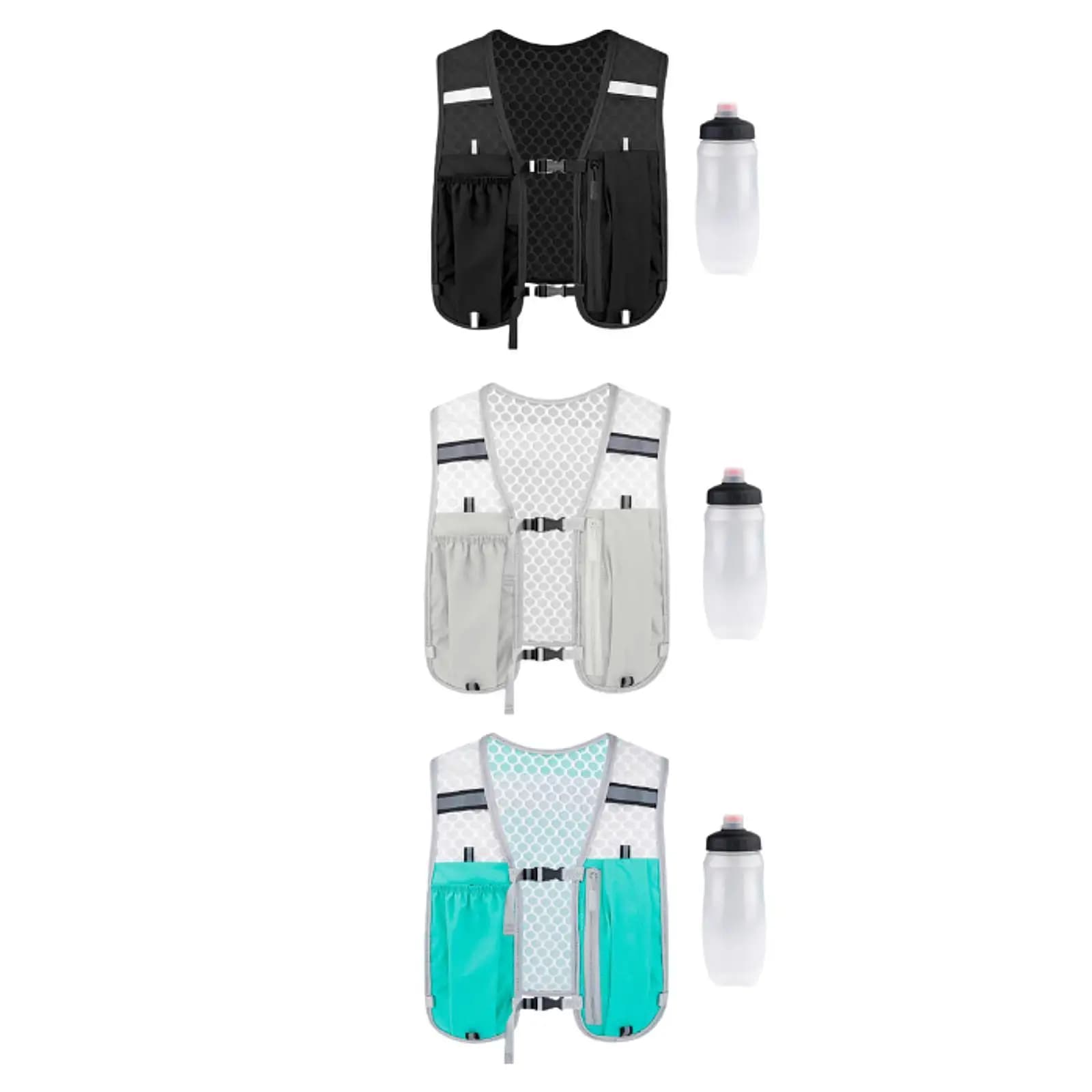 Adjustable Shoulder Strap Trail Running Hydration Backpack Nylon Vest Multi Storage Water Bag for Outdoor Adventures