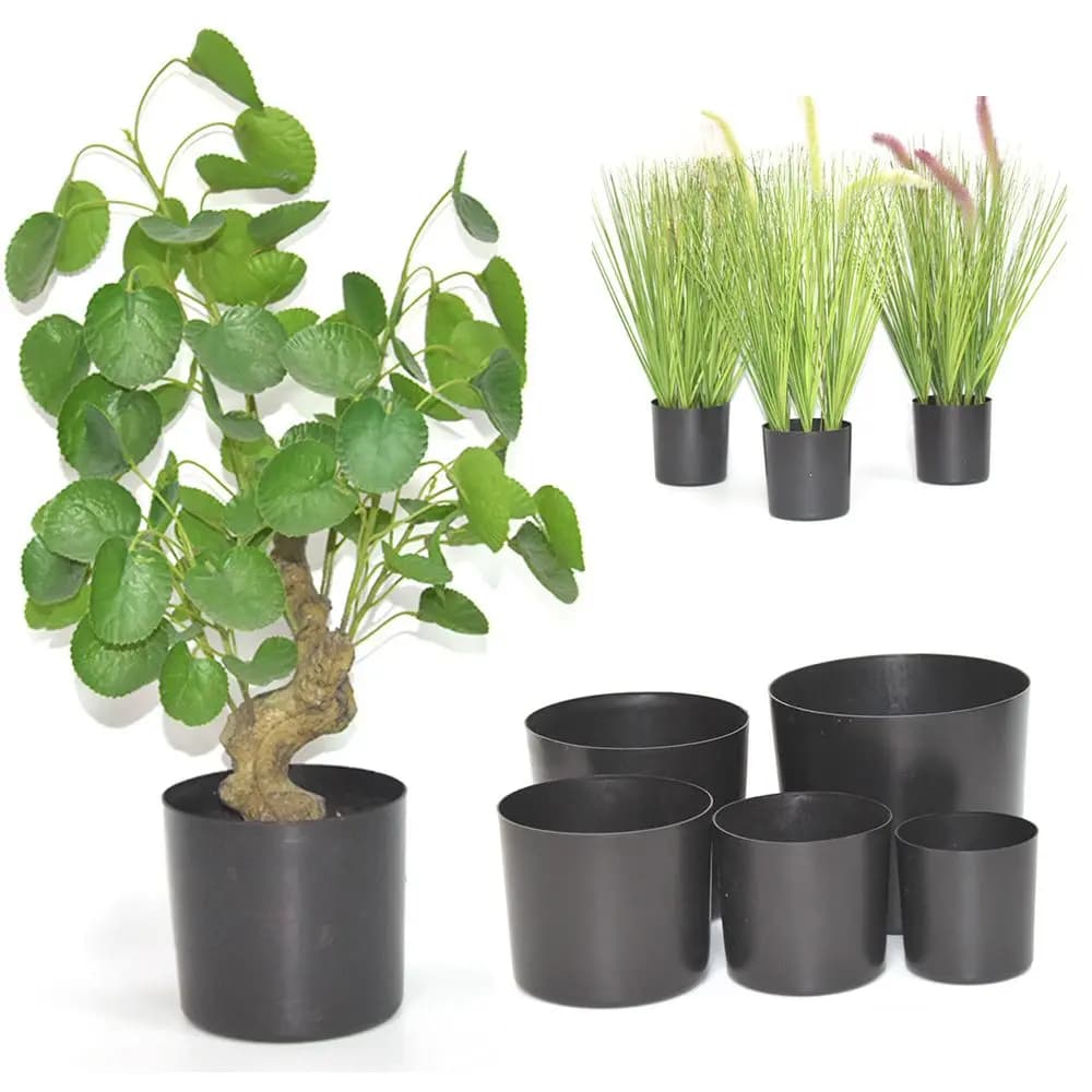 Black flower pot succulent flower box plastic pot for plants container Home Office Decor