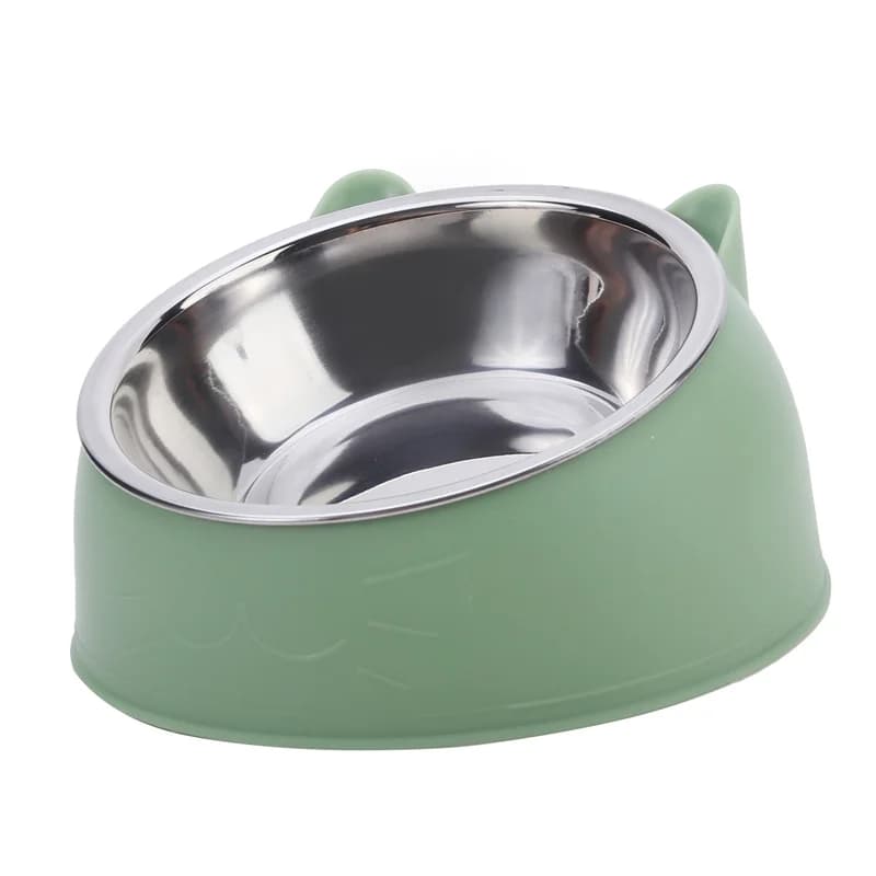 Ciotola inclinata in acciaio inossidabile per animali domestici, per cani e gatti, ciotola creativa per cibo e acqua per cuccioli e gattini.