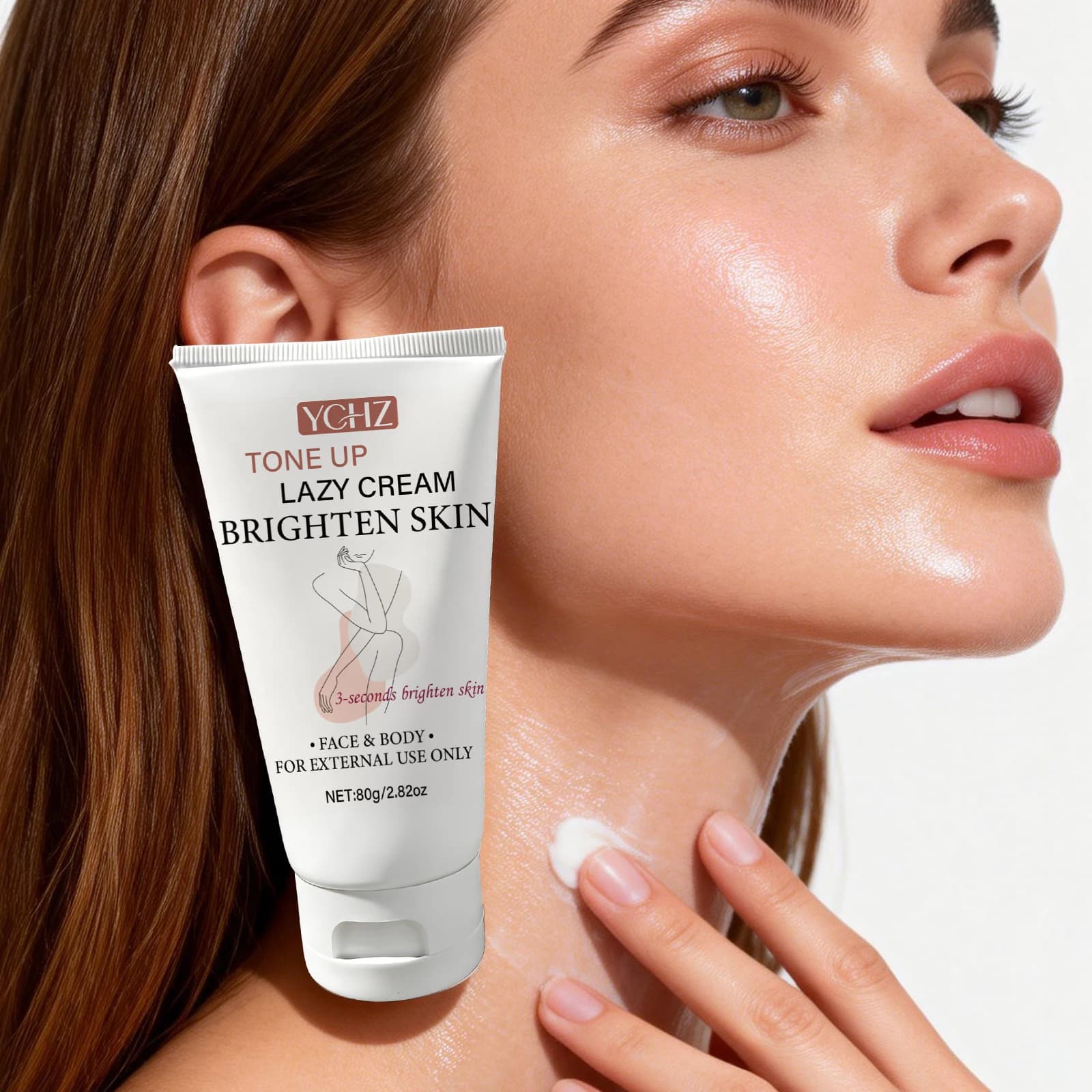 Natural effect cream, illuminates the skin, uniforms the skin tone, suitable for areas of the body such as face, neck, armpits, knees, etc., delicate clearing, suitable for both men and women.