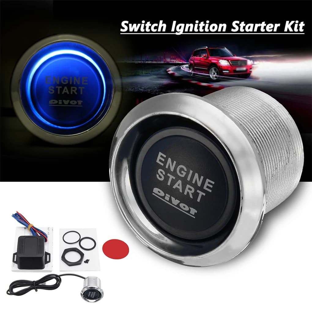 Universal Car Engine Start Push Button Switch Professional Starter Kit