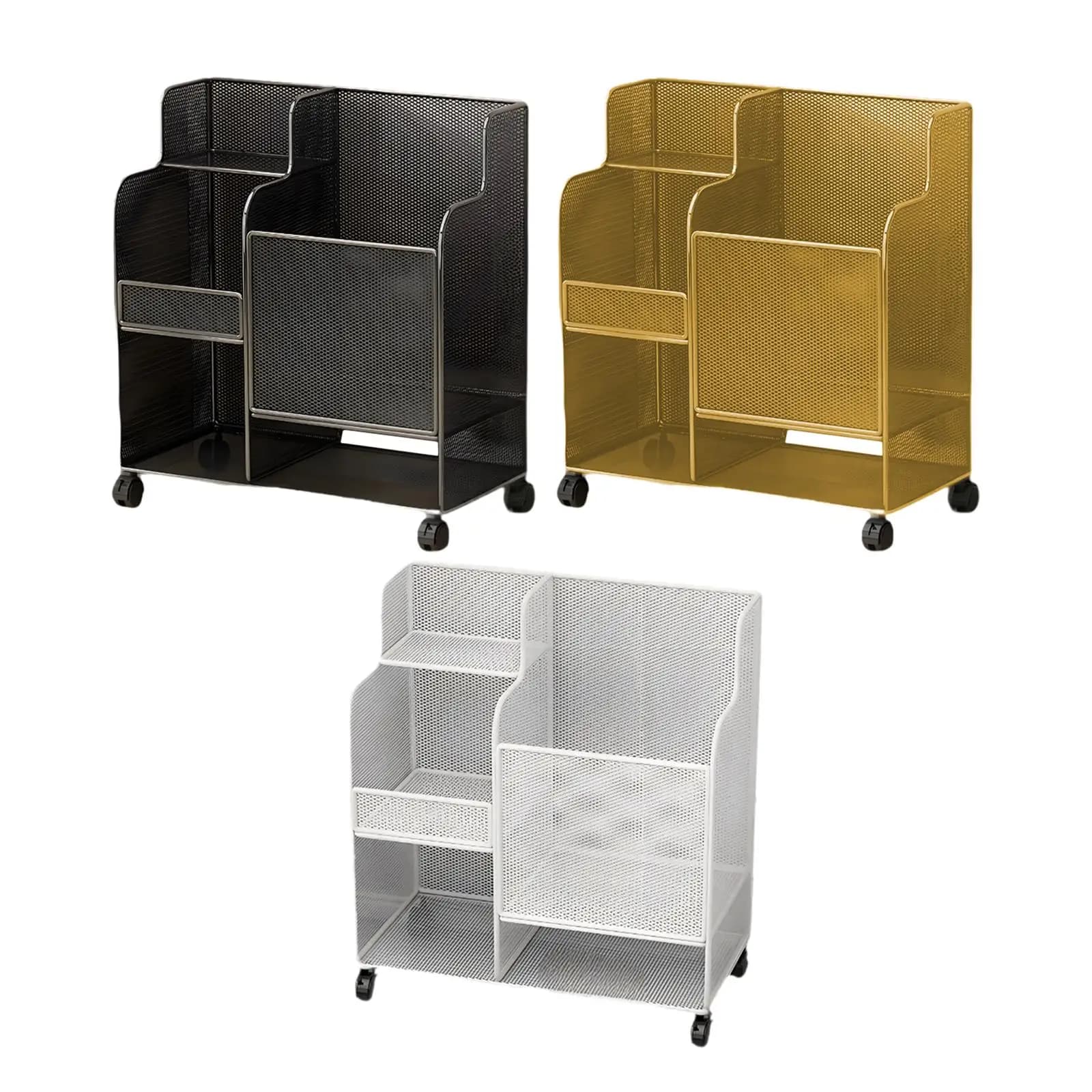 Sports Equipment Organizer trolley with Wheels, Multifunctional Basket for Yoga and Kettlebell Carpets