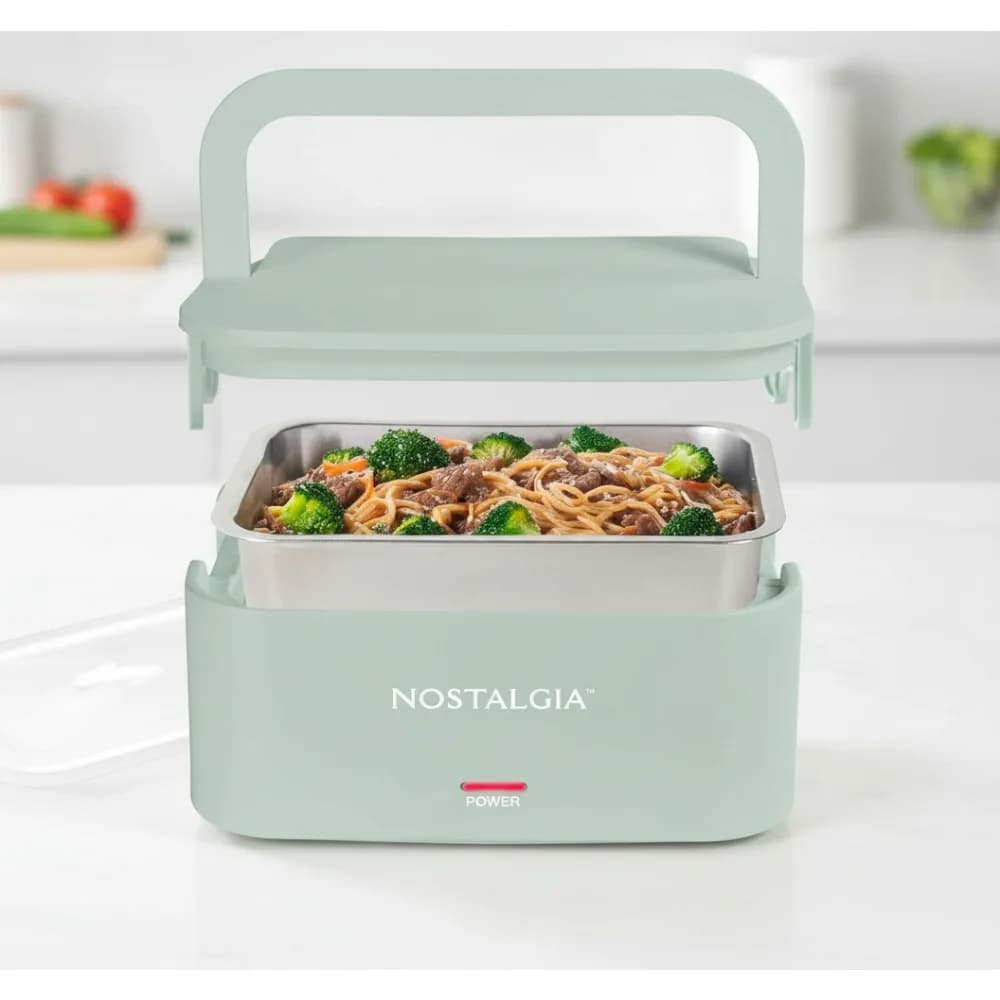 Lunch Box elettrico da 32 once - Scaldavivande portatile a prova di perdite per ufficio, viaggi e pasti all'aperto