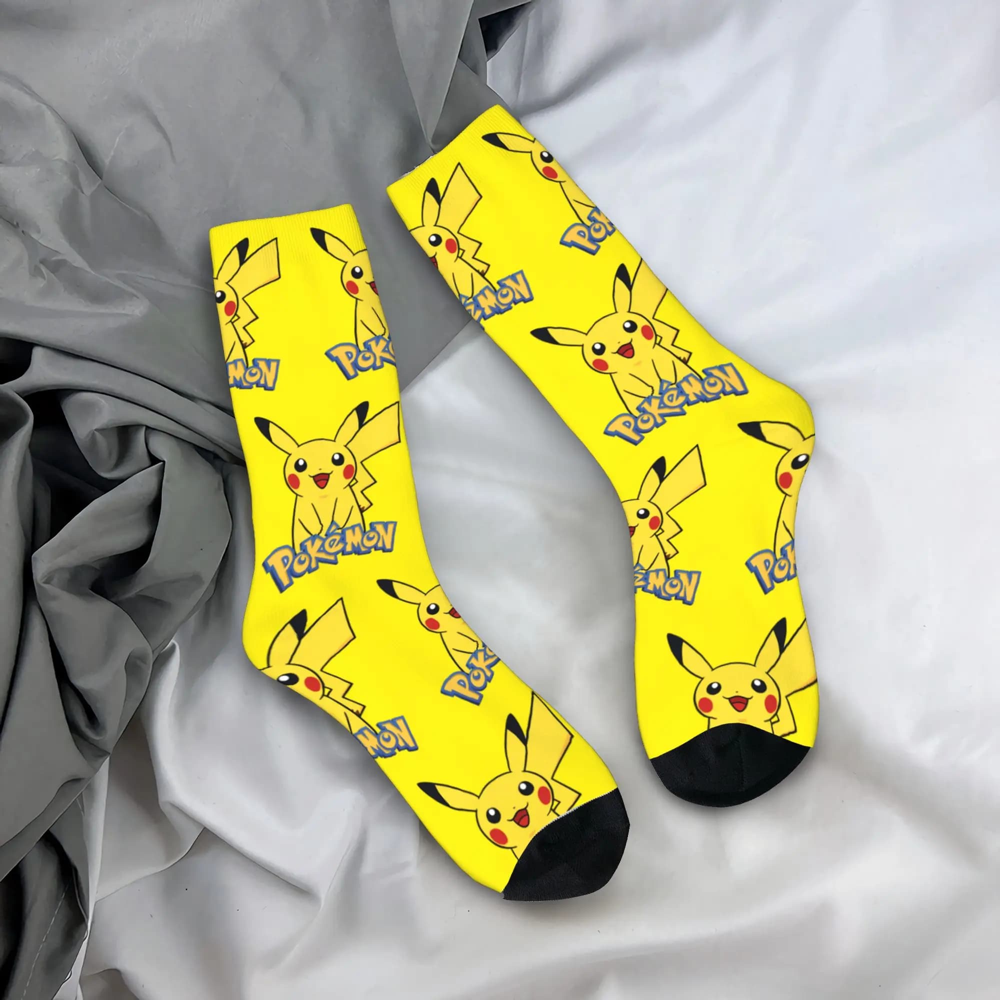 Calzini pikachus pokemoned da uomo e da donna, calzini alla moda traspiranti, idea regalo in sorpresa