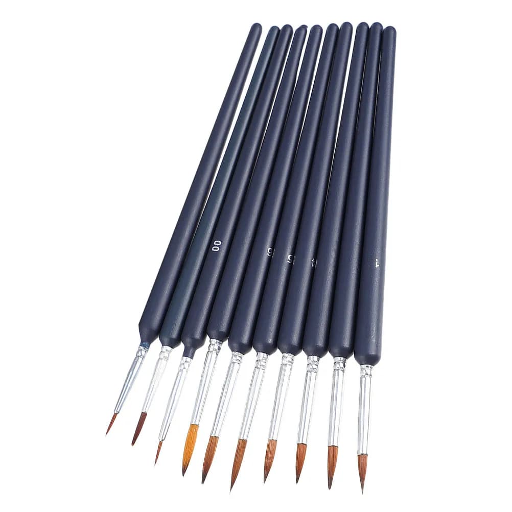 10Pcs Fine Paint Brush Set Multipurpose Liner Pens for Oil Painting Acrylic Watercolor Nail Art DIY Manicure Drawing Art