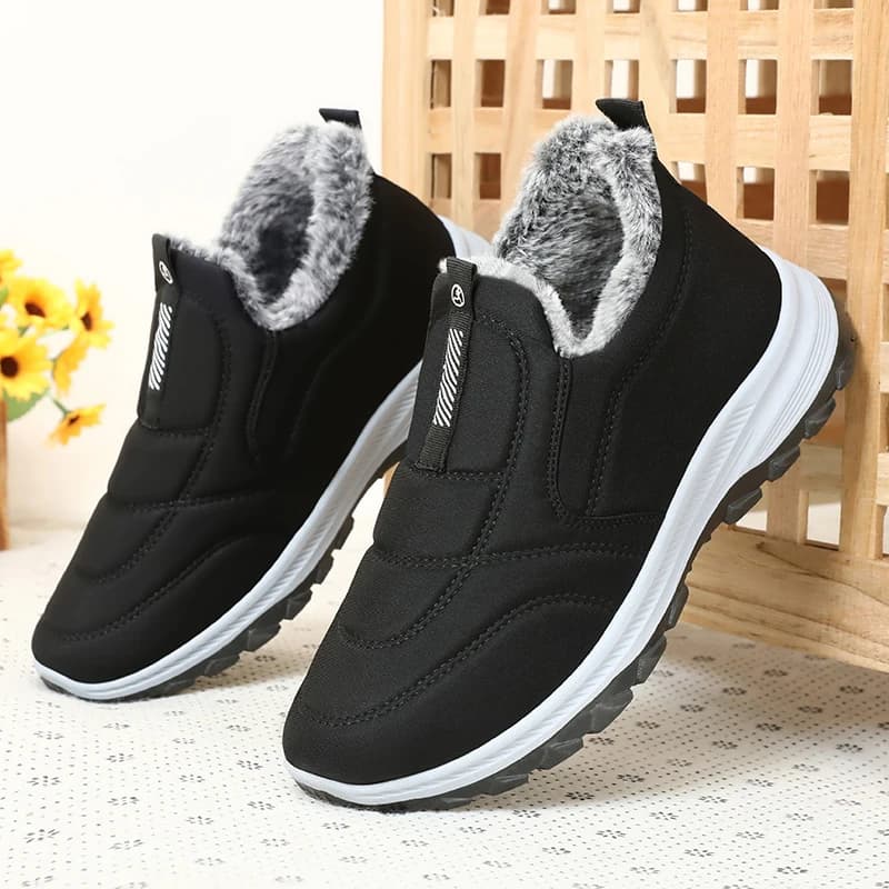 Winter Men Boots Outdoor Snow Boots Warm Lightweight Cotton Boot Non-slip Hiking Walking Shoes Fur Comfortable Women Ankle Boots
