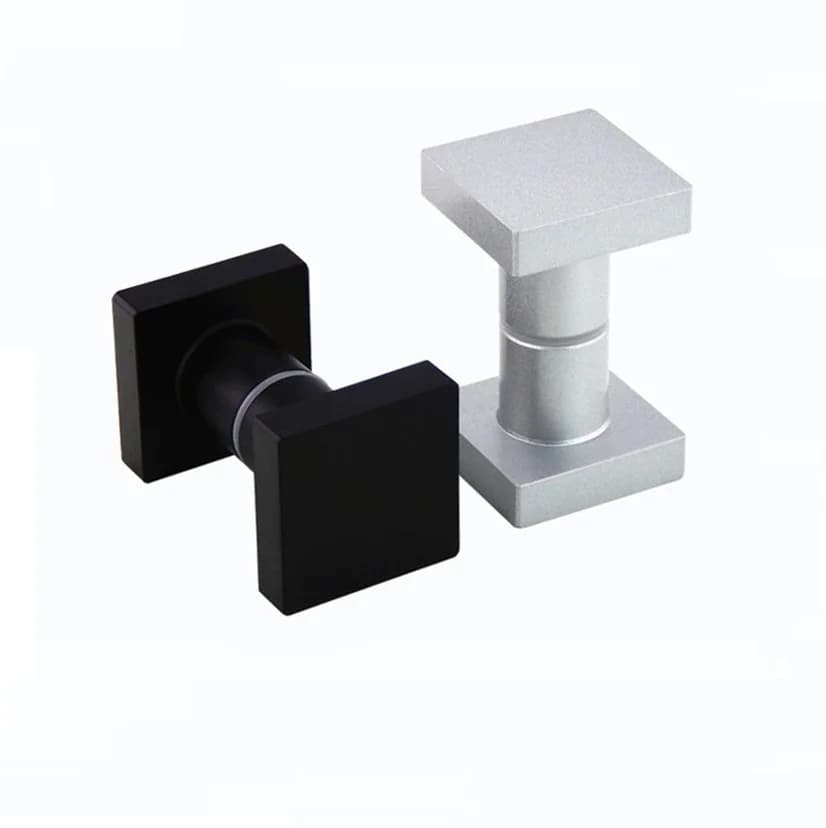 Maniglia per porta in vetro massello quadrato in alluminio Maniglia per porta d'ingresso per scatola doccia