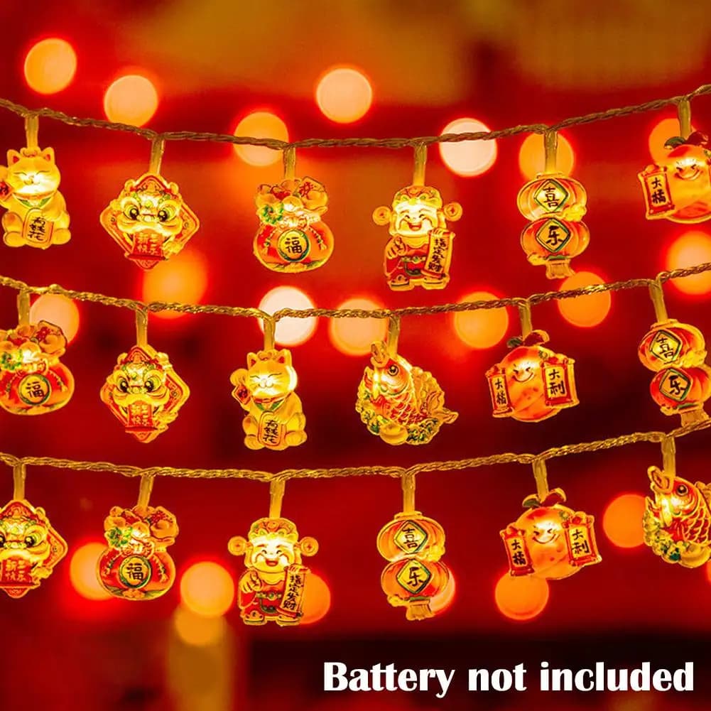 2026 Cinese Festival di Primavera Atmosfera Luci Della Stringa Appese Ornamenti Casa Felice Anno Nuovo Camera Da Letto Soggiorno Decor 2M 10Led