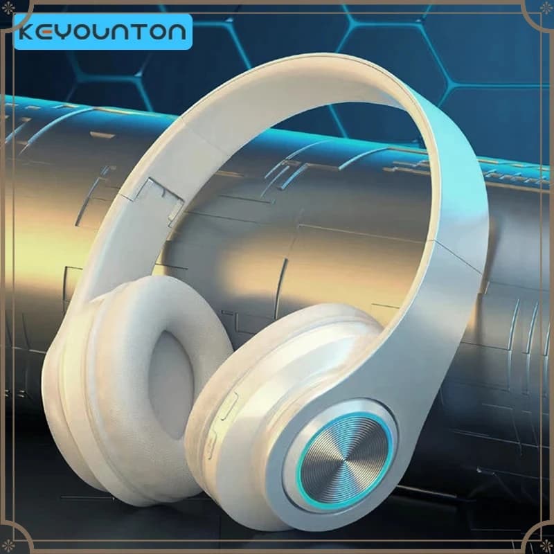 Wireless Bluetooth Headphone With Microphone On-Ear Headset Stereo Sound Earphones Sports Music Gaming Player Foldable Headphone