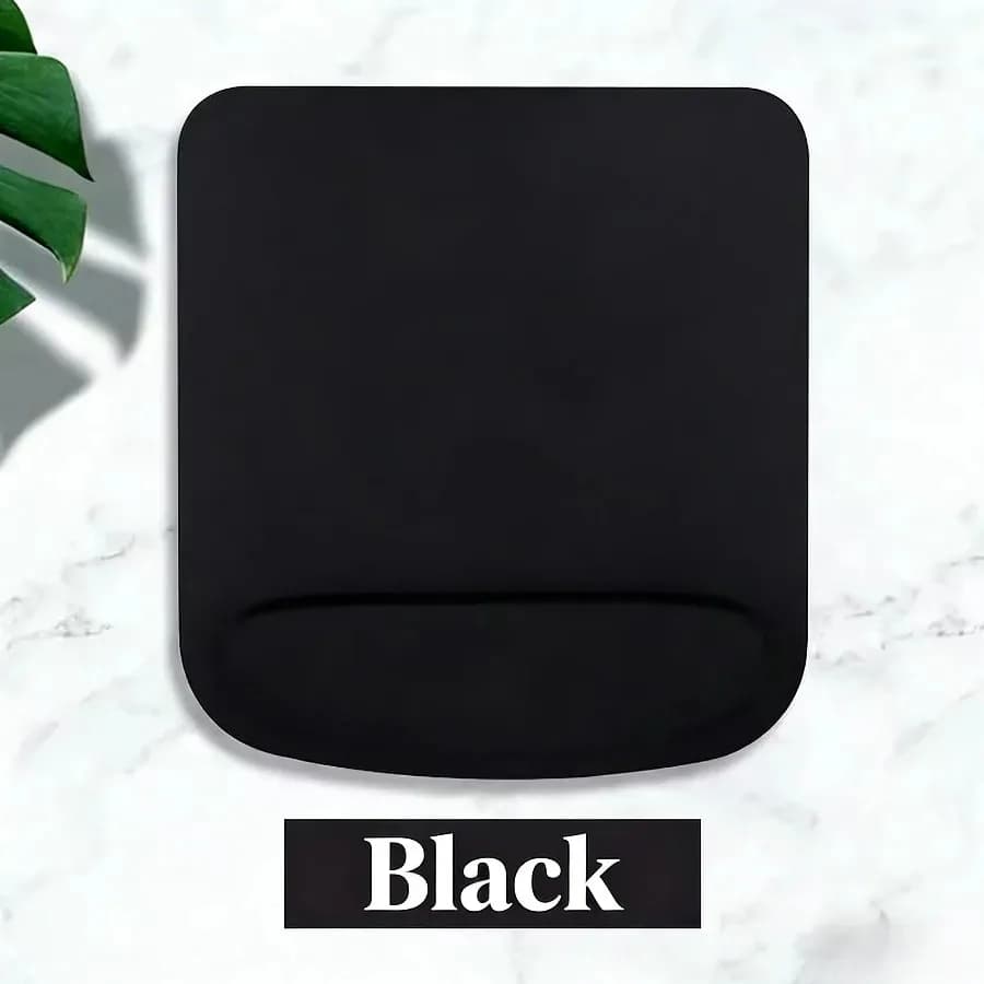 Tappetino per mouse ergonomico da gioco con poggiapolsi, base antiscivolo e supporto imbottito per lavoro e giochi (nero)