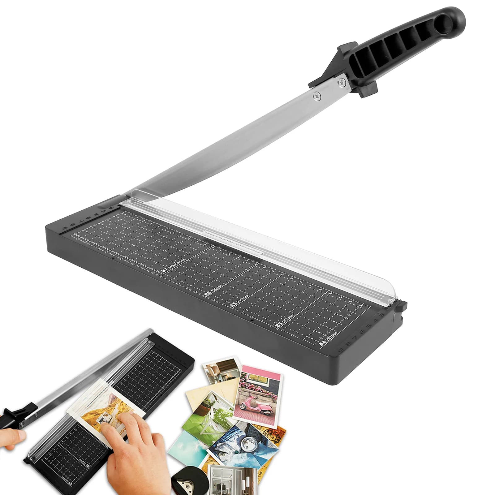 Taglierina per carta Trimmer per carta da 12 pollici 8 fogli Forniture per scrapbooking per cartoncino fotografico in vinile A4 con lama di sicurezza
