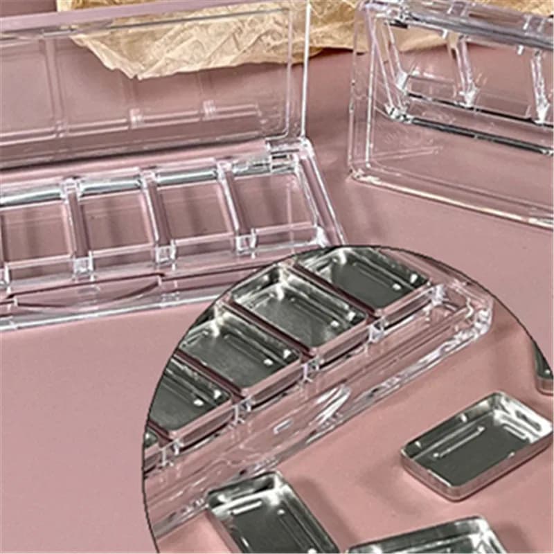 1 pz 6 griglie fard cosmetici custodia supporto tavolozza trucco riutilizzabile ombretto vuoto piatto strumento fai da te facelift trucco parti