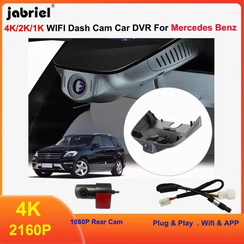 Dash Cam 4K 2160P Video Recorder Wifi Camera DVR for Auto Mercedes Benz ML w166 w164 ml320 ml350 GL x164 x166 gl320 gl350 gl450