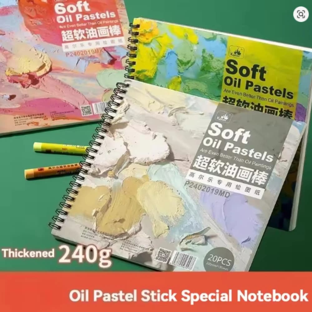 Oil Pastels Painting Book For Soft Oil Pastels Stick Crayons Oil Drawing Black & White Paper 240g Artist Sketchbook Art Supplies