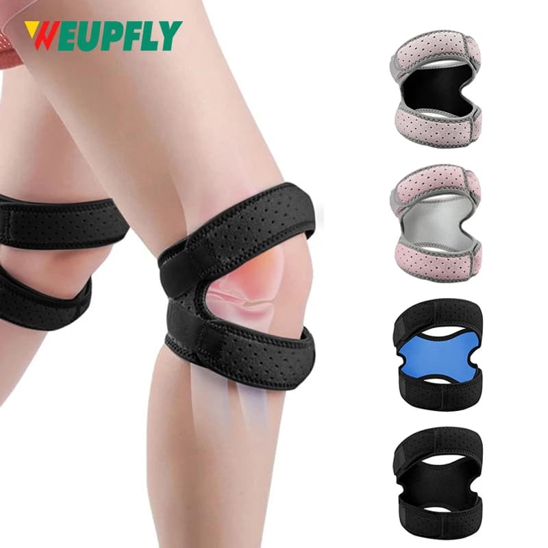 1 pz Plus Size Ginocchiera rotulea Pro per il dolore al ginocchio Compressione regolabile Cinghia di supporto tendine rotuleo per uomo e donna