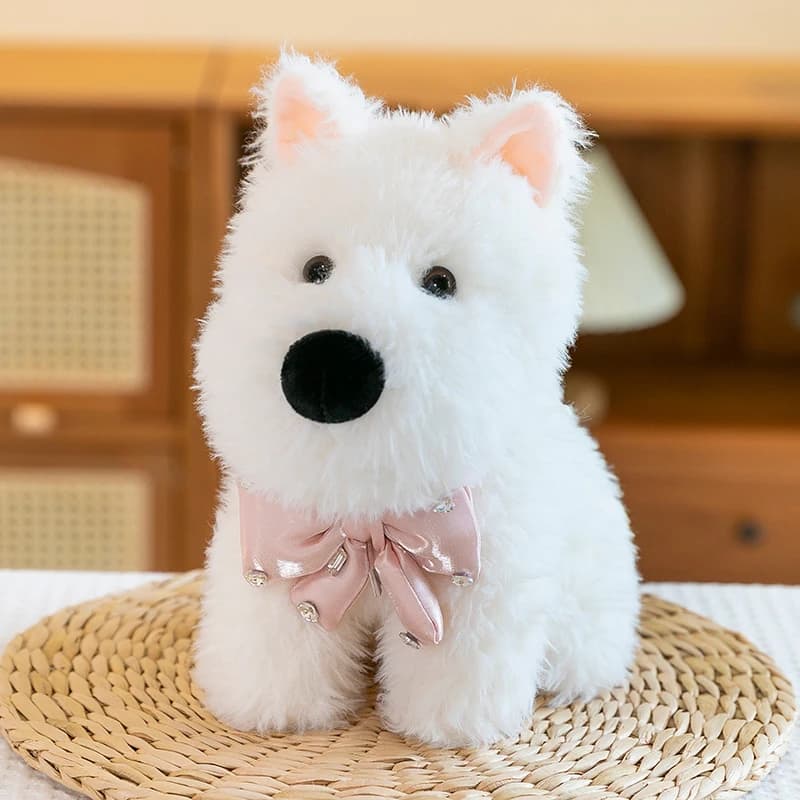 Adorabile Peluche West Highland Terrier, Morbido Pupazzo, Cuscino, Regalo di Compleanno per Bambini, Giocattolo Imbottito Universale