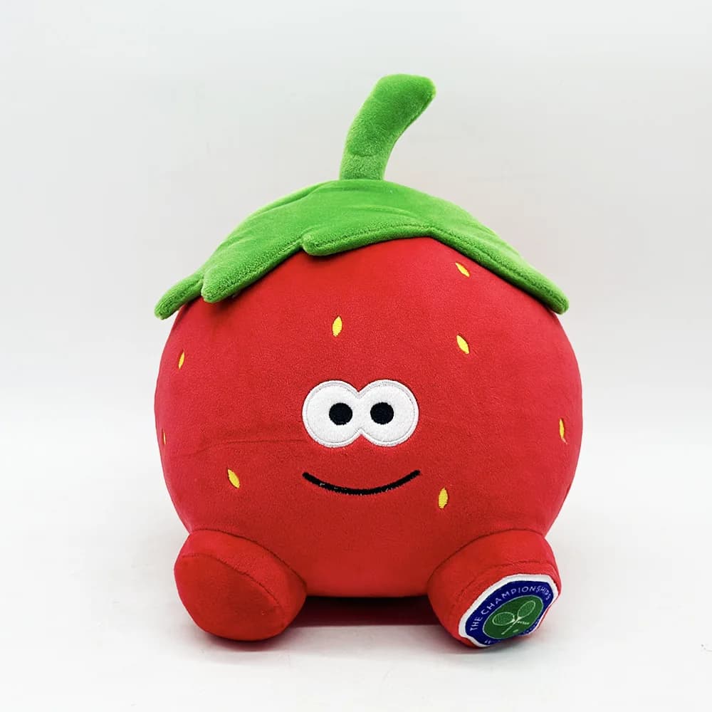 25cm Hot new Wimbledon Strawberry Plush Toys Plushies Soft Stuffed Doll Pillow Cuddly Gifts for Kids Child Birthday Christmas