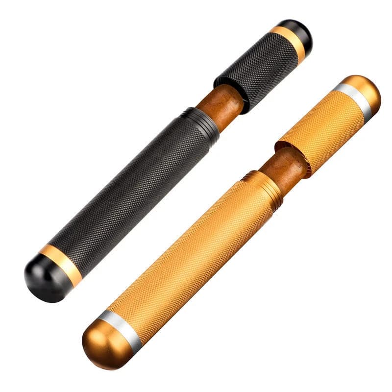 HAPPY Aluminum Big Size Humidor Cigar Tube Storage Moisture-proof Cigar Case Smoking Accessories