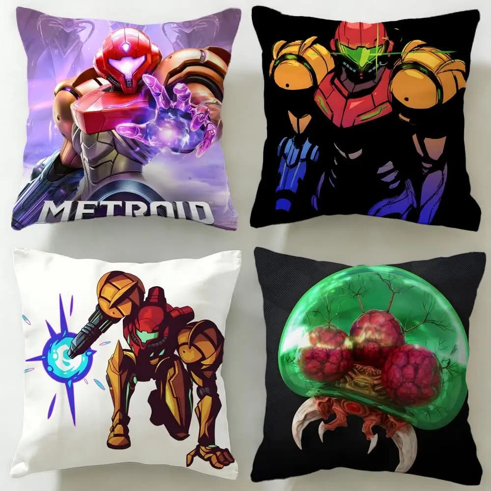 Fodera per cuscino classica Metroid, morbida e facile da lavare – versatile per divano, letto, viaggi e ufficio