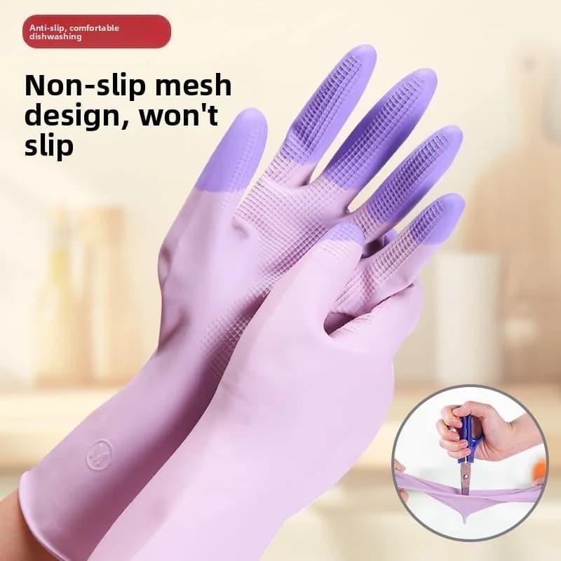 Guanti in Lattice per Uso Domestico, Impermeabili e Resistenti all'Usura, per Pulizie Speciali e Lavori Domestici a Secco