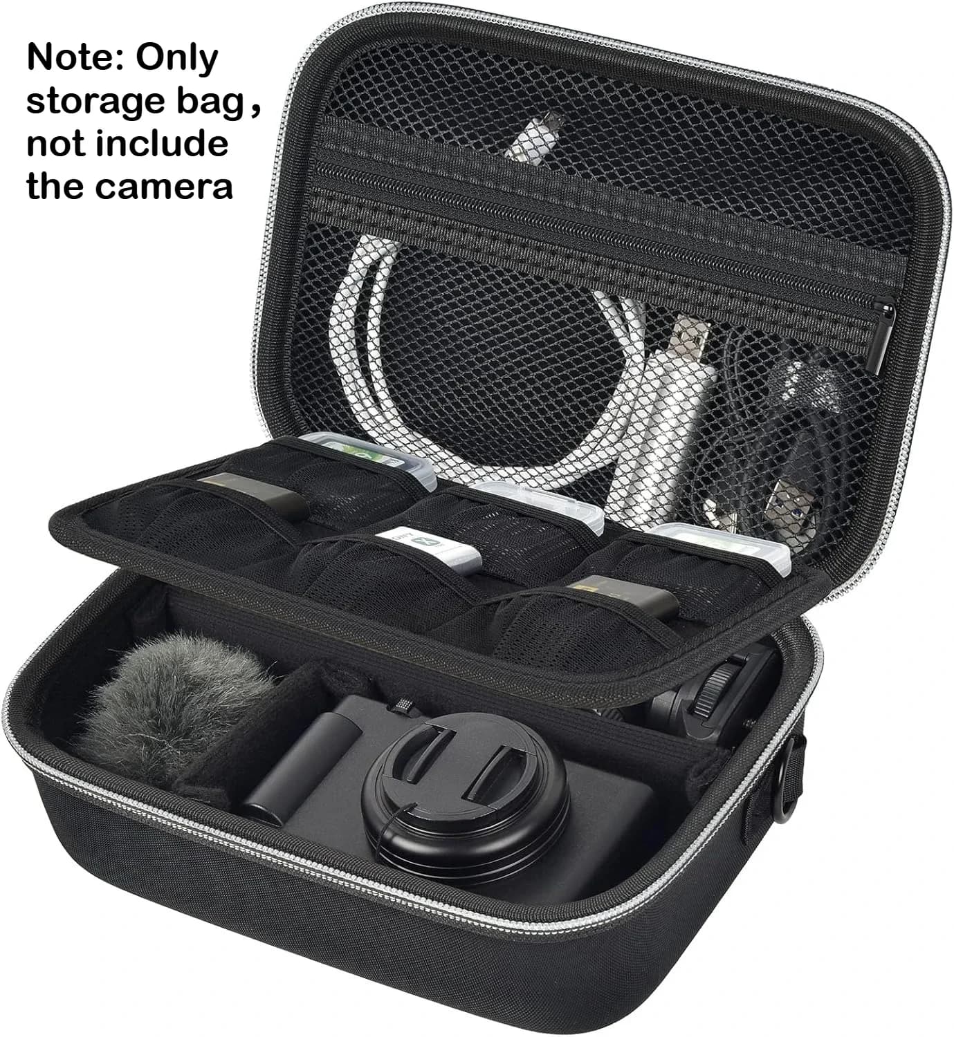 Custodia per fotocamera digitale per fotocamera Sony ZV-1/ ZV-1F/ ZV-1 II per creatori di contenuti, custodia con tasche extra (solo scatola)