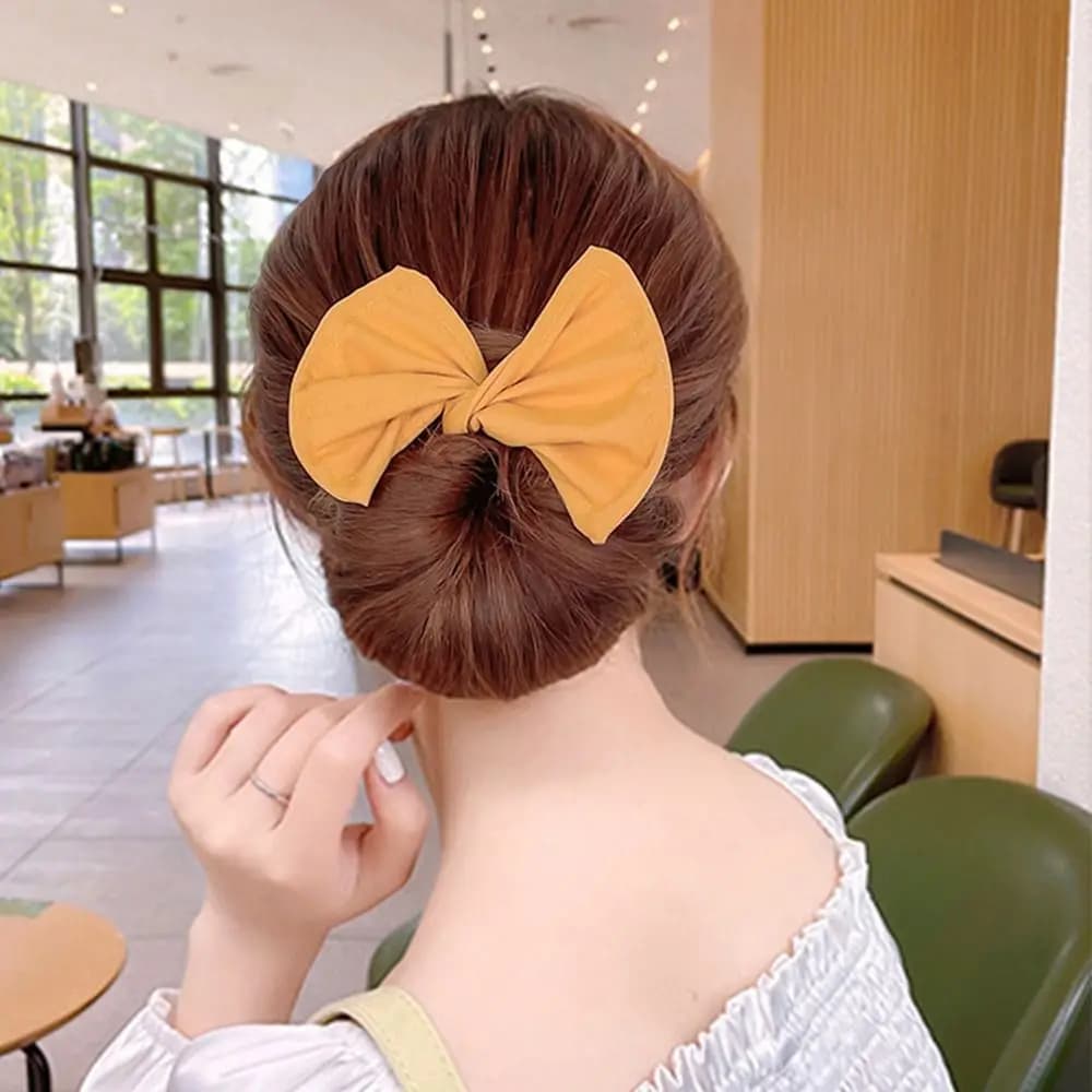 DIY Cloth Hair Band Bun Print Bun Maker Headband Hairpin Multicolor Hair Circle Girl