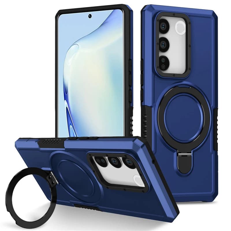 Custodia per Infinix Hot 12 11 10 9 Play con anello di supporto, cavalletto e attacco per auto, di grado militare