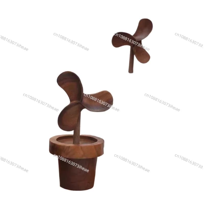 Creative windmill essential oil diffuser wood, wooden diffuser bottle, indoor aromatherapy essential oil fragrant wood