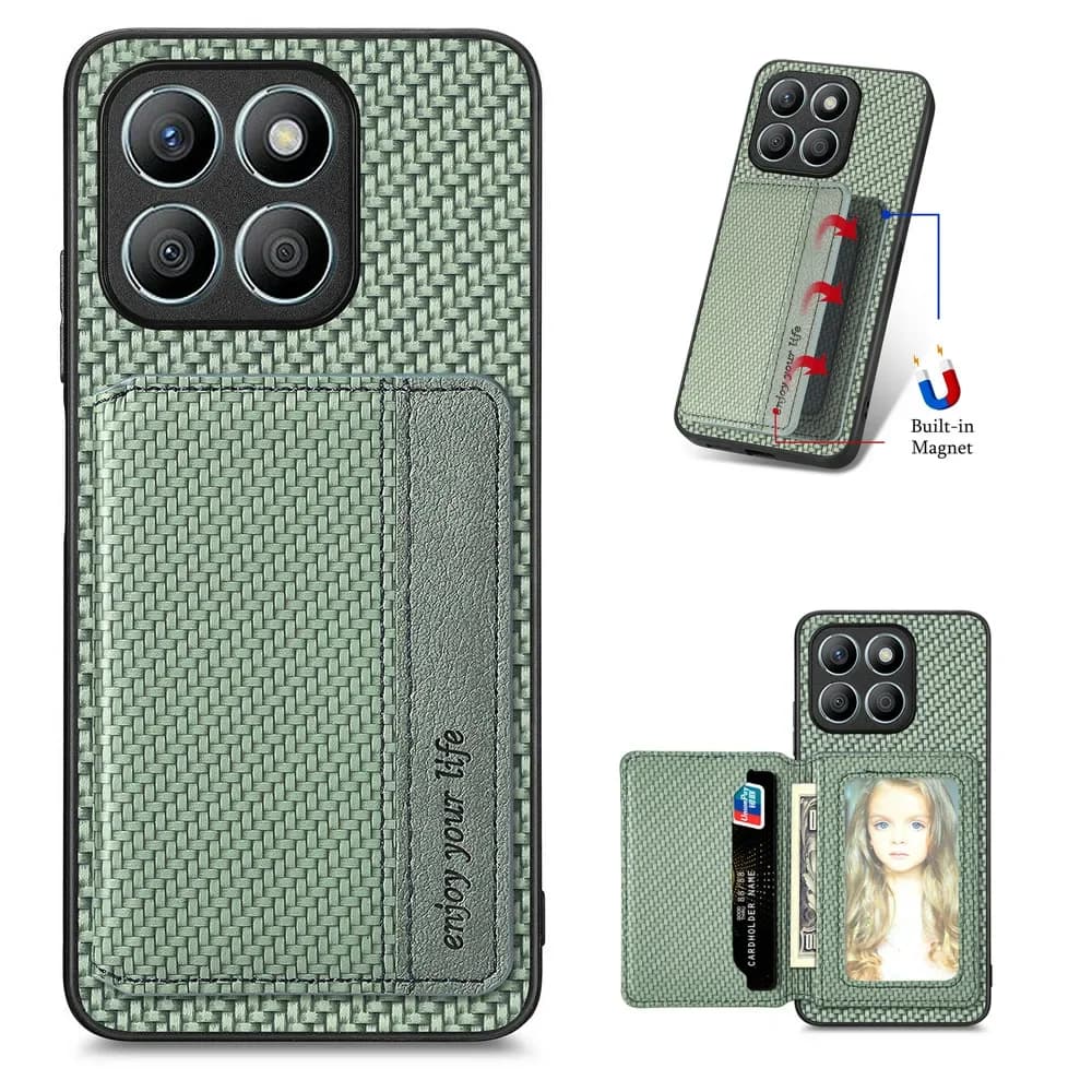 Custodia in Pelle con Portacarte RFID per Honor X7d 4G 5G 2025, Cover Flip per Huawei Honor X7D X7C X7A X7 D