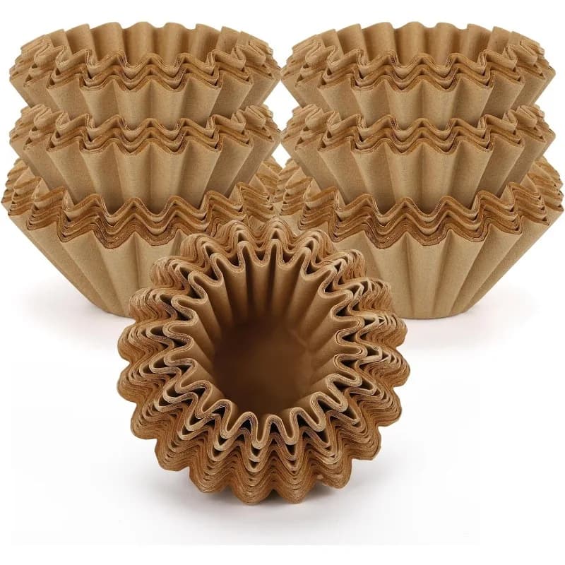 Unbleached Coffee Filters, 100/200 Count Disposable Filter Paper for Small Coffee Maker,Single Serve Brew Basket