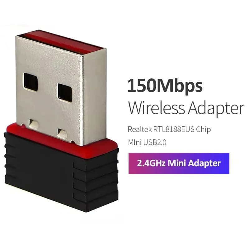 Mini 150Mbps Wireless Driver Adapter, 2.4G USB Plug and Play Network Adapter for Laptop, Desktop and PC