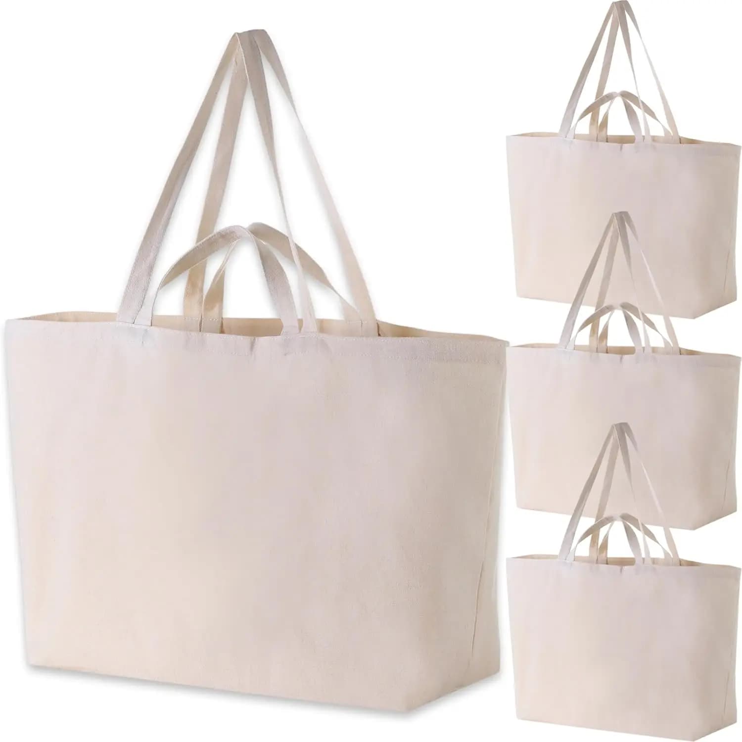 Grande Borsa Tote in Tela Resistente 69 x 41 x 20 cm, Borsa Extra Grande per Spesa, Spiaggia, Riutilizzabile